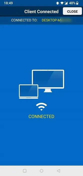 Remote access on smartphone